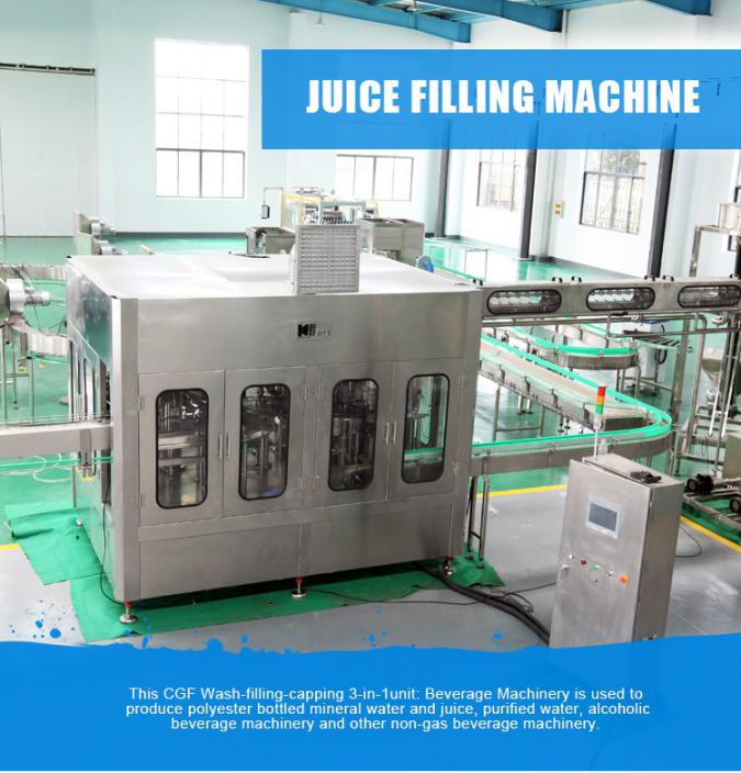 Jus asli Monoblock automatik panas mengisi Mesin