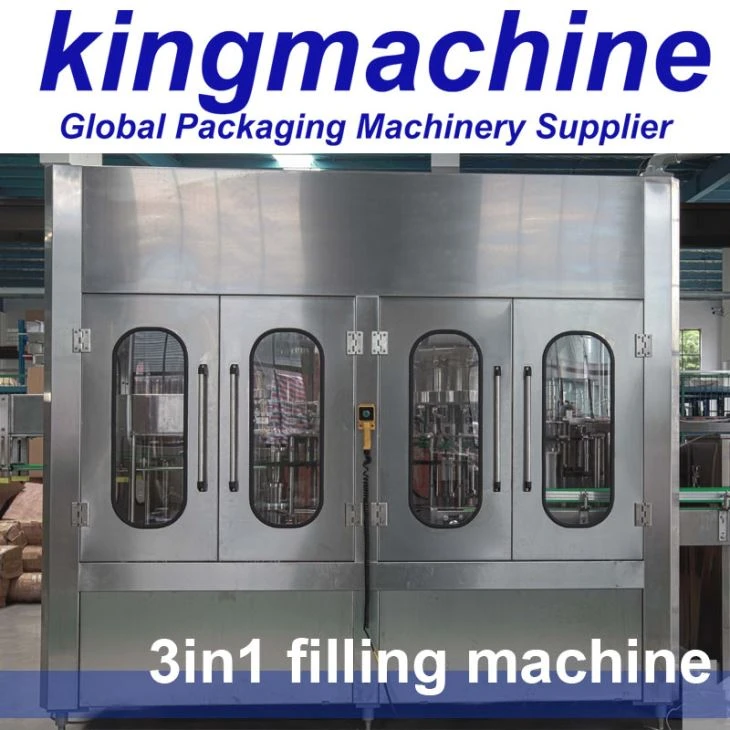Automatik 3 in1 Mesin Pengisian Minuman Karbonated untuk Barisan Pengeluaran Minuman Lembut