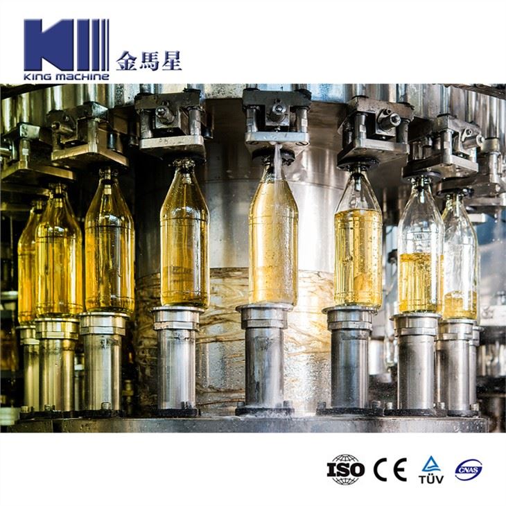 Carbonated Water Glass Bottle Beer Rinser Capping Filling Machine